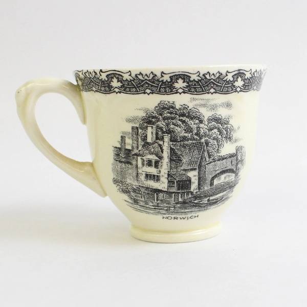 Vintage Old Hall Countryside Demitasse Cup & Saucer Collectible