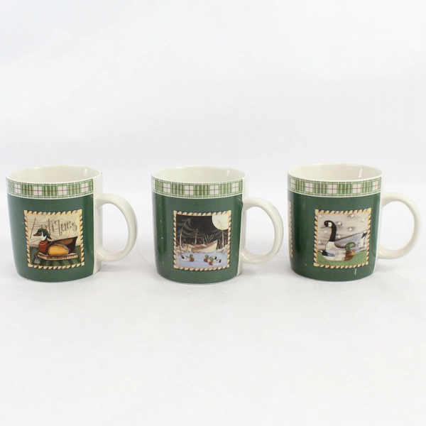 Lot of 3 Wilson & Wilson Folk Art Co. Duck Coffee Mugs 8 Oz. 2002