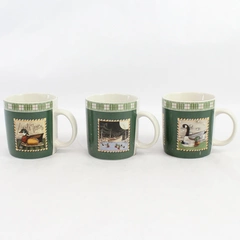Lot of 3 Wilson & Wilson Folk Art Co. Duck Coffee Mugs 8 Oz. 2002