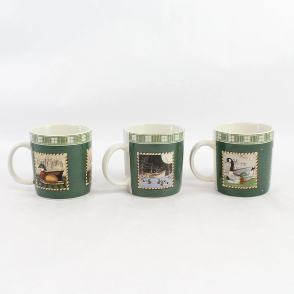 Lot of 3 Wilson & Wilson Folk Art Co. Duck Coffee Mugs 8 Oz. 2002