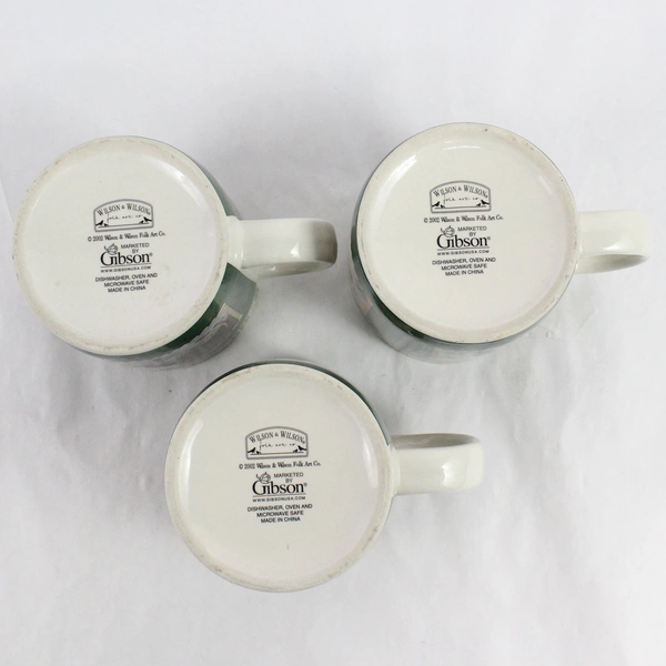 Lot of 3 Wilson & Wilson Folk Art Co. Duck Coffee Mugs 8 Oz. 2002