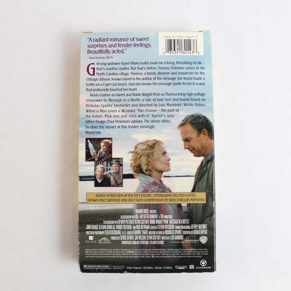 Message in a Bottle VHS with Bonus Footage and Commentary Warner Bros 1999