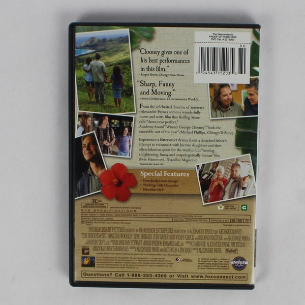 The Descendants DVD Starring George Clooney Drama Film Movie