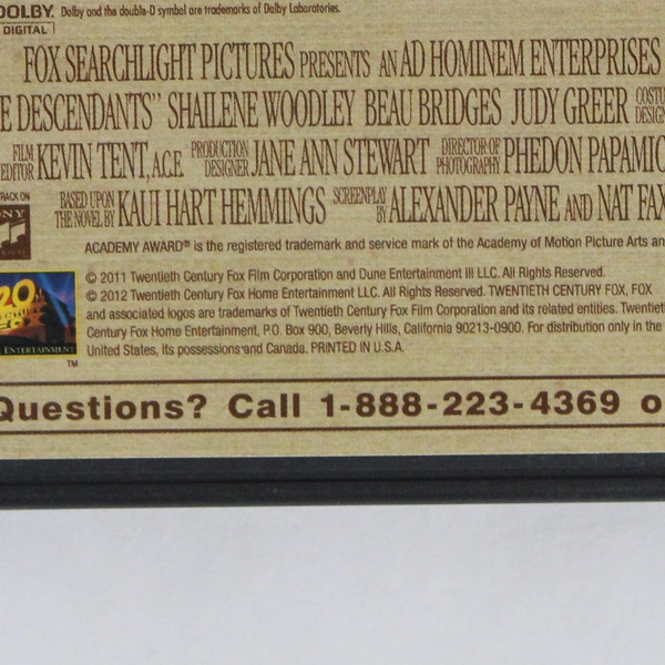 The Descendants DVD Starring George Clooney Drama Film Movie