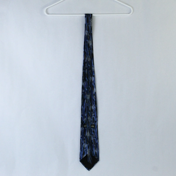 Stringbean Men's Blue Abstract Necktie Tie 60" Long Polyester WPL 2831