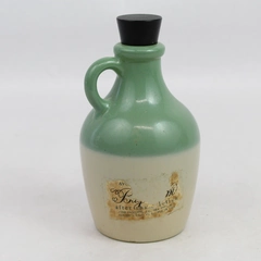 Vintage Green Beige Avon Bay Rum After Shave Lotion Jug 5.5" 