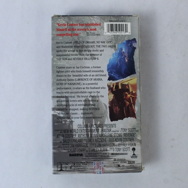 Revenge VHS 1990 Kevin Costner Madeleine Stowe Closed Captioned Pre-Owned