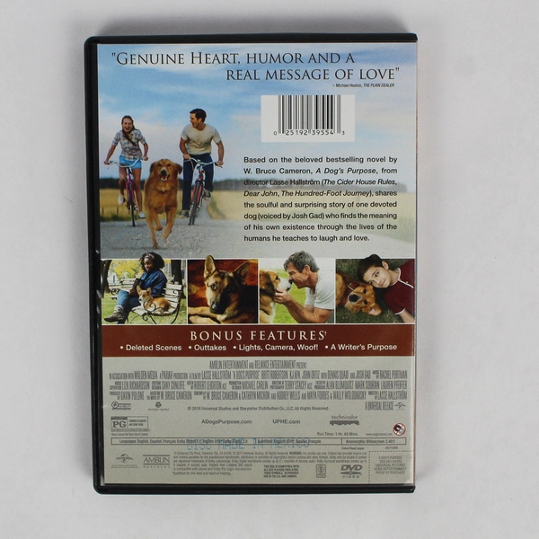 A Dog's Purpose 2016 DVD Starring Dennis Quaid Family Movie Film
