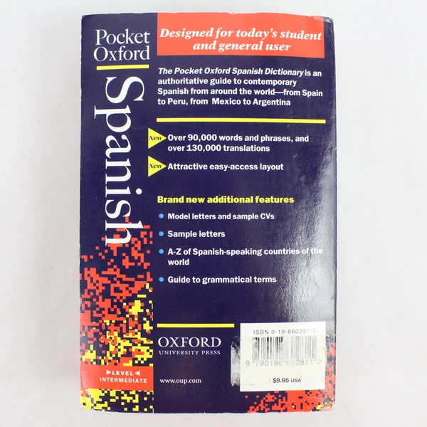 Pocket Oxford Spanish Dictionary by Jane Horwood 2000 Trade Paperback