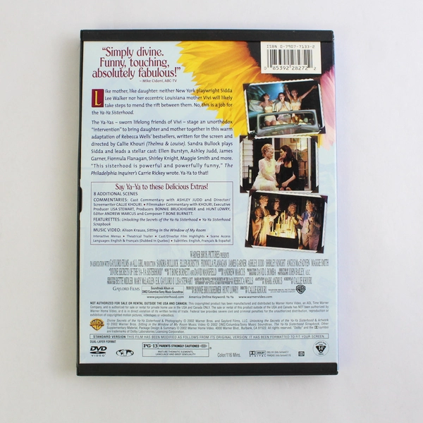 Divine Secrets of the Ya-Ya Sisterhood DVD Starring Sandra Bullock Drama Film