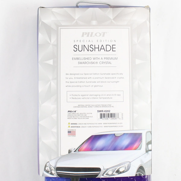 Pilot Automotive Accordion Car Sunshade SWR-0202 Special Edition W/ Swarovski