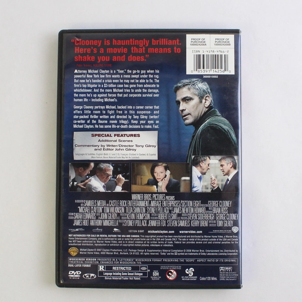 Michael Clayton 2007 DVD Starring George Clooney Drama Film