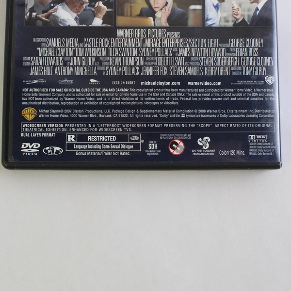 Michael Clayton 2007 DVD Starring George Clooney Drama Film