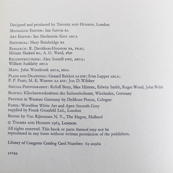 Vintage The Dawn Of European Civilization 1965 Thames & Hudson Hardcover DJ 