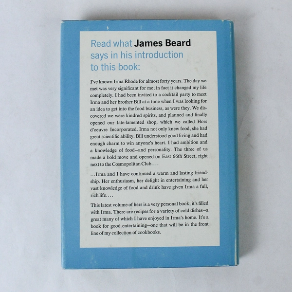 Irma Rhode Cool Entertaining 1976 First Edition HC Book with Dust Jacket