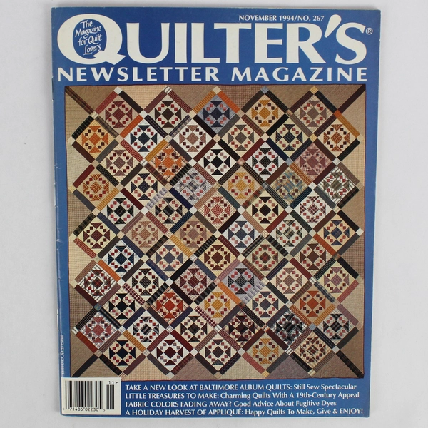 Quilter's Newsletter Magazine Vintage November 1994
