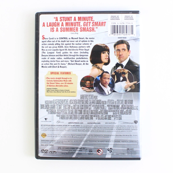 Get Smart 2008 DVD Starring Steve Carell & Anne Hathaway Widescreen Edition