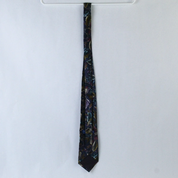 Vintage Mervyn's Cambridge Classics Navy Floral Necktie 59" Long