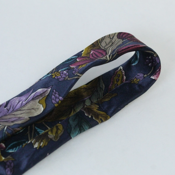 Vintage Mervyn's Cambridge Classics Navy Floral Necktie 59" Long