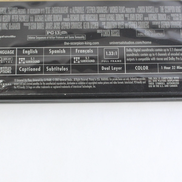 The Scorpion King DVD 2002 Action Adventure Starring Dwayne Johnson