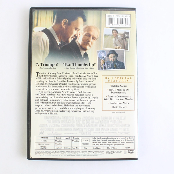 Road to Perdition DVD 2002 Tom Hanks Paul Newman Jude Law Movie Film