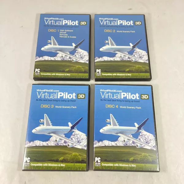 Virtual Pilot 3D 4 Disc Set For Windows And Mac