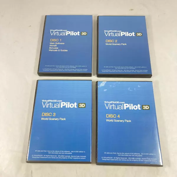 Virtual Pilot 3D 4 Disc Set For Windows And Mac