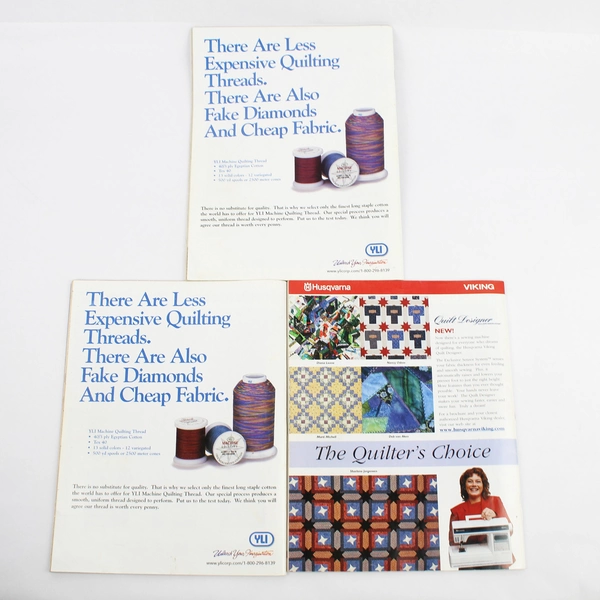 Lot of 3 Quilter's Newsletter Magazines Jan/Feb March June 2002