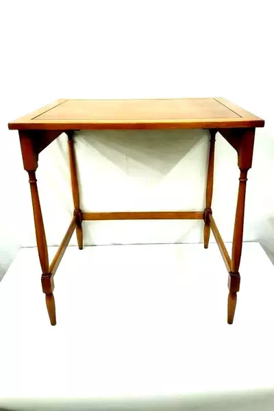 Vintage Hekman Mid-Century Modern Teak Nesting End Tables Set of 2