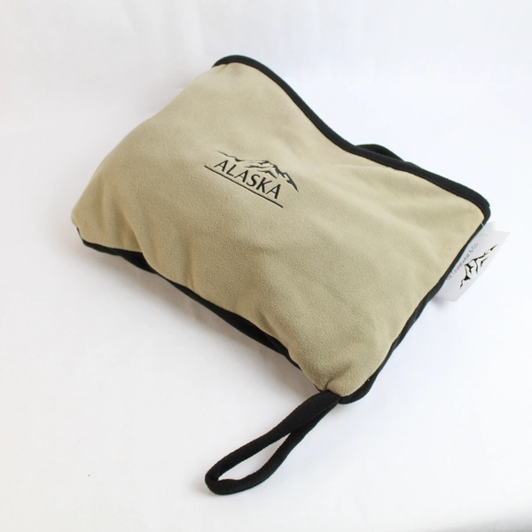 NTW Alaska by Cruiswear & Co. Black & Khaki Fleece Throw Blanket Stuffable