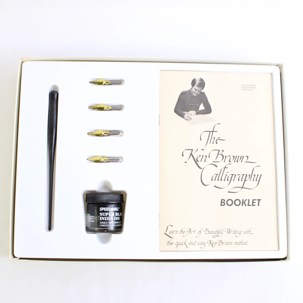 VTG The Ken Brown Calligraphy Kit Classic Style Dip Pen Complete With All Parts
