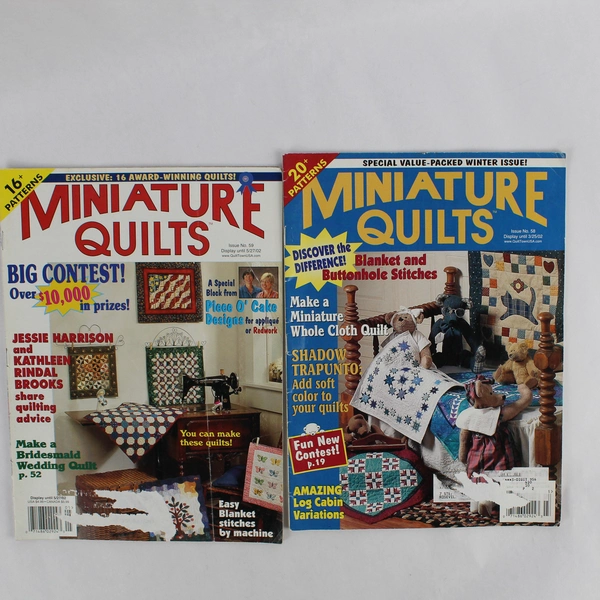 Lot of 2 Miniature Quilts Magazines Issues No 58 & 59 2002