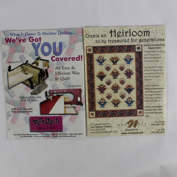 Lot of 2 Miniature Quilts Magazines Issues No 58 & 59 2002