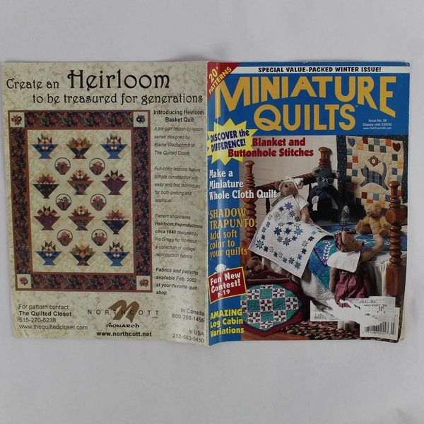 Lot of 2 Miniature Quilts Magazines Issues No 58 & 59 2002