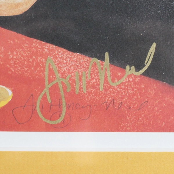 Framed and Matted Blonde Does Bivalves by Jill Haney Neal Signed Print