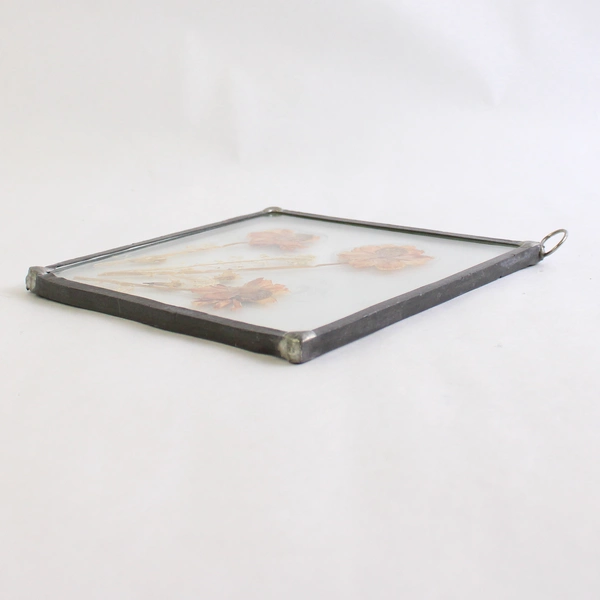 Handmade Soldered Pressed Flower Sun Catcher 8.5"