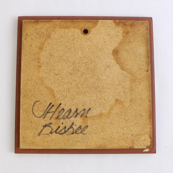 J Hearn Bisbee Arizona Tile Art Trivet Tepee Design 6" x 6"