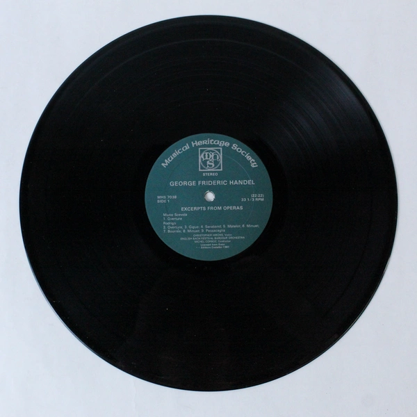 Handel Excerpts LP: Muzio Scevola Il Pastor Fido Rodrigo Silla 1981