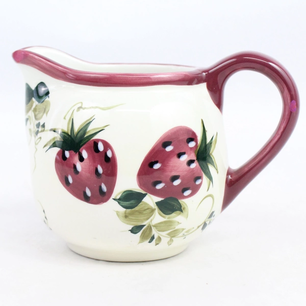 Vintage Oneida Fruit Hand Painted Fruit Design Ceramic Creamer Flawed