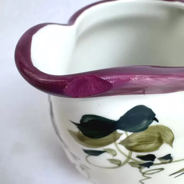 Vintage Oneida Fruit Hand Painted Fruit Design Ceramic Creamer Flawed