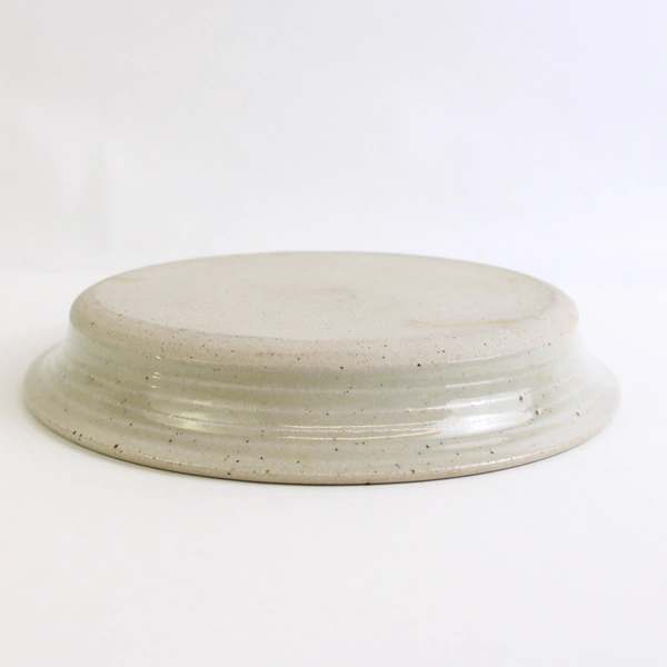 Hand-Painted Studio Pottery Floral Design Coupe Bowl 9.5"