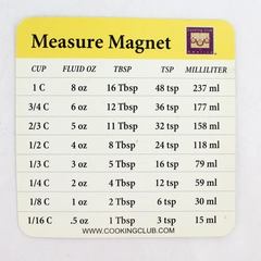 The Cooking Club of America Measure Refrigerator Magnet