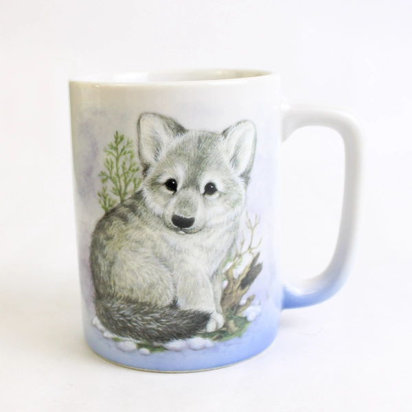 Otagiri Wolf Mug Nature's Endangered Frazer Collection Japan Vintage 8 oz