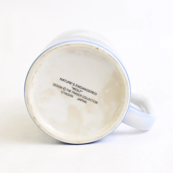 Otagiri Wolf Mug Nature's Endangered Frazer Collection Japan Vintage 8 oz