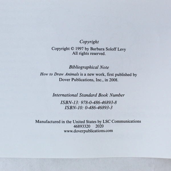 How to Draw Animals by Barbara Soloff Levy 2008 Paperback Good Condition