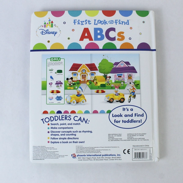 Disney Baby ABCs First Look Find PI Kids 2017 Hardcover Good Condition