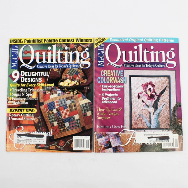 Lot of 4 McCall's Quilting Magazines From 1995 and 1996