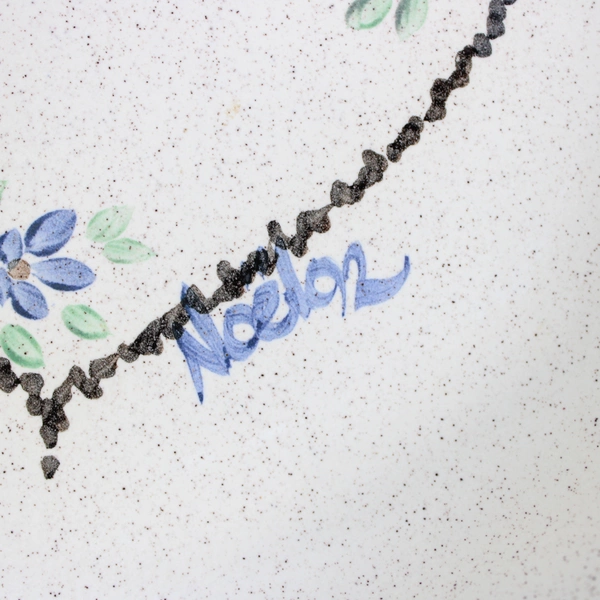 Hand-Painted Country-Style Heart Design Ceramic Pie Plate 10"