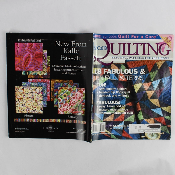 McCall's Quilting Magazine October 2005 Featuring The 2005 Quilt For a Cure