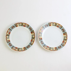 2 Gondar Angels of Ethiopia Porcelain Salad Plates 8.25" Decorative Dinnerware